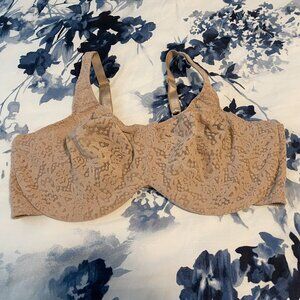 Wacoal Halo Lace Bra 40DD Nude